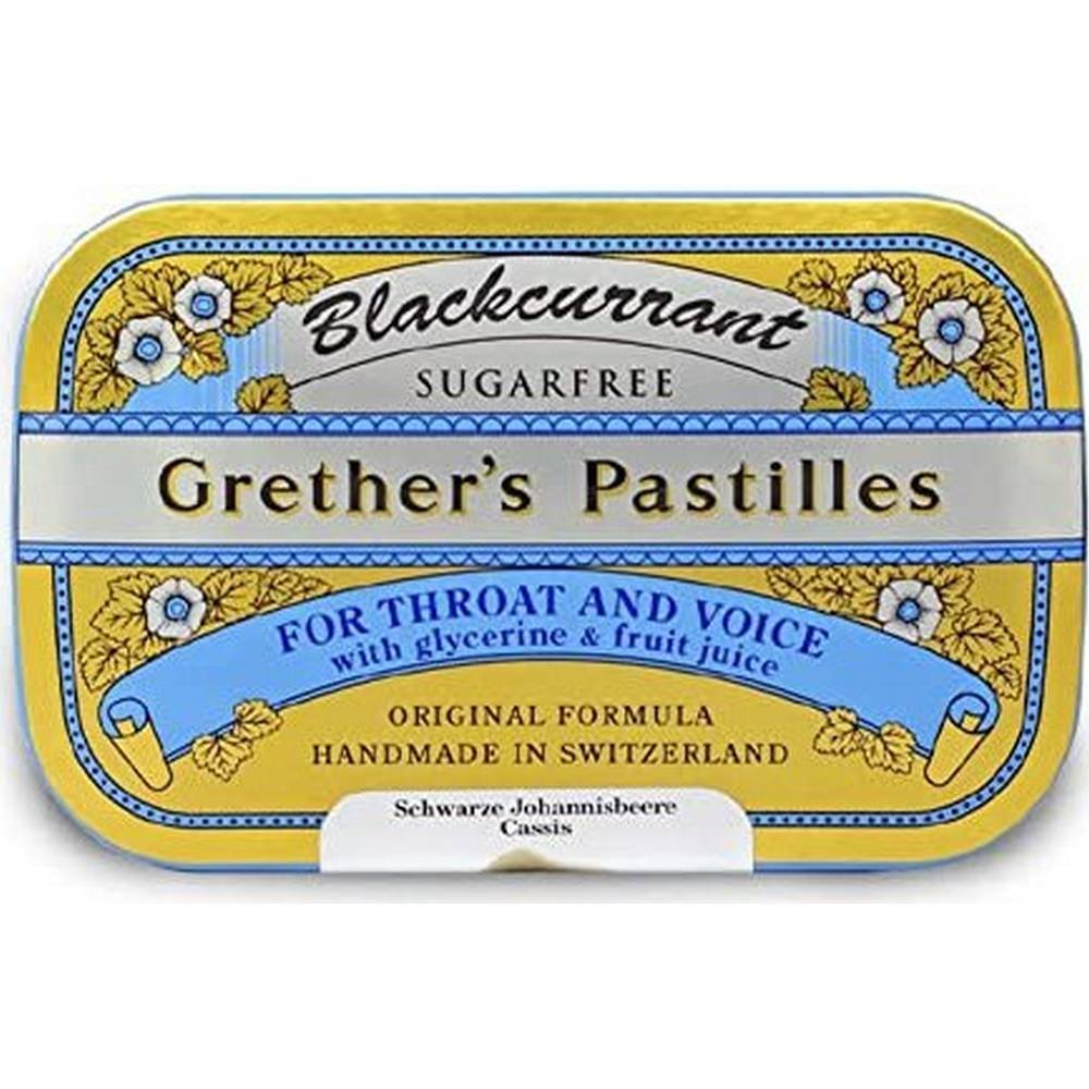 Grether's Pastillen Blackcurrant zuckerfrei 440g