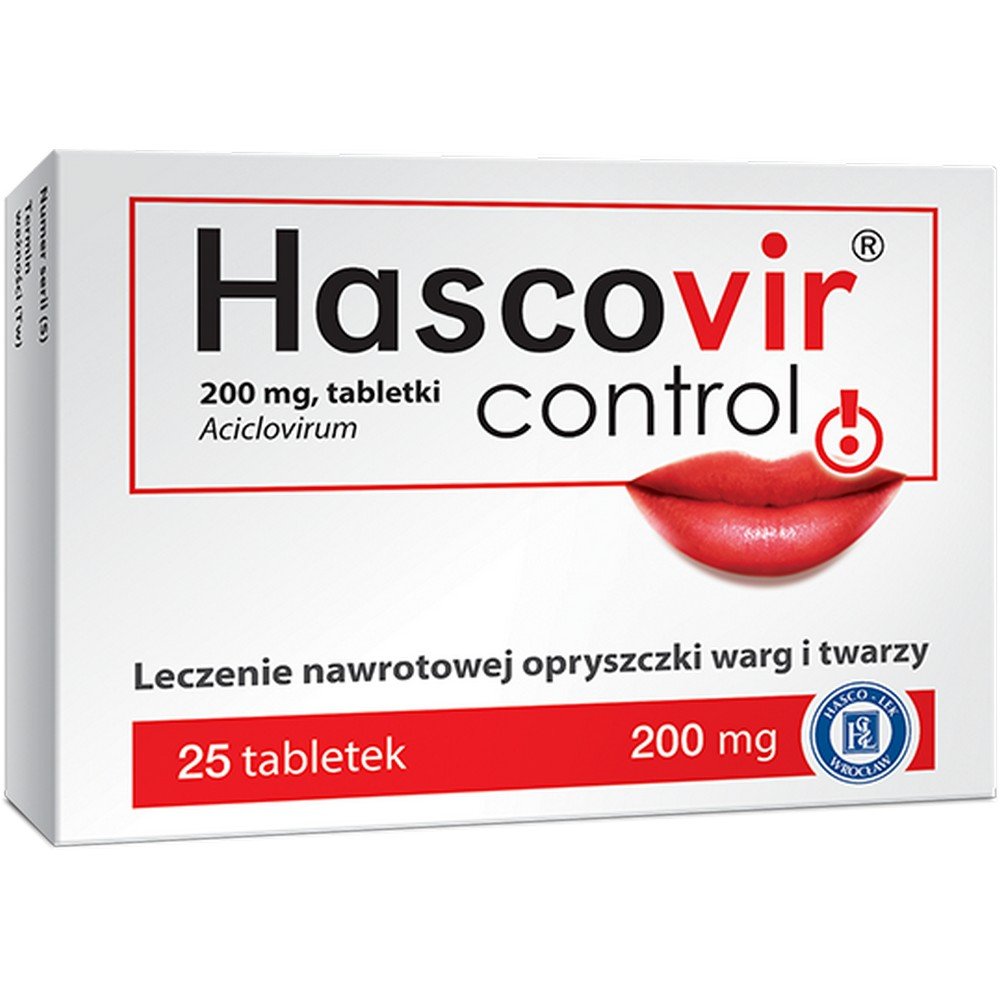 Hascovir Control 200 mg tablets 25 pcs