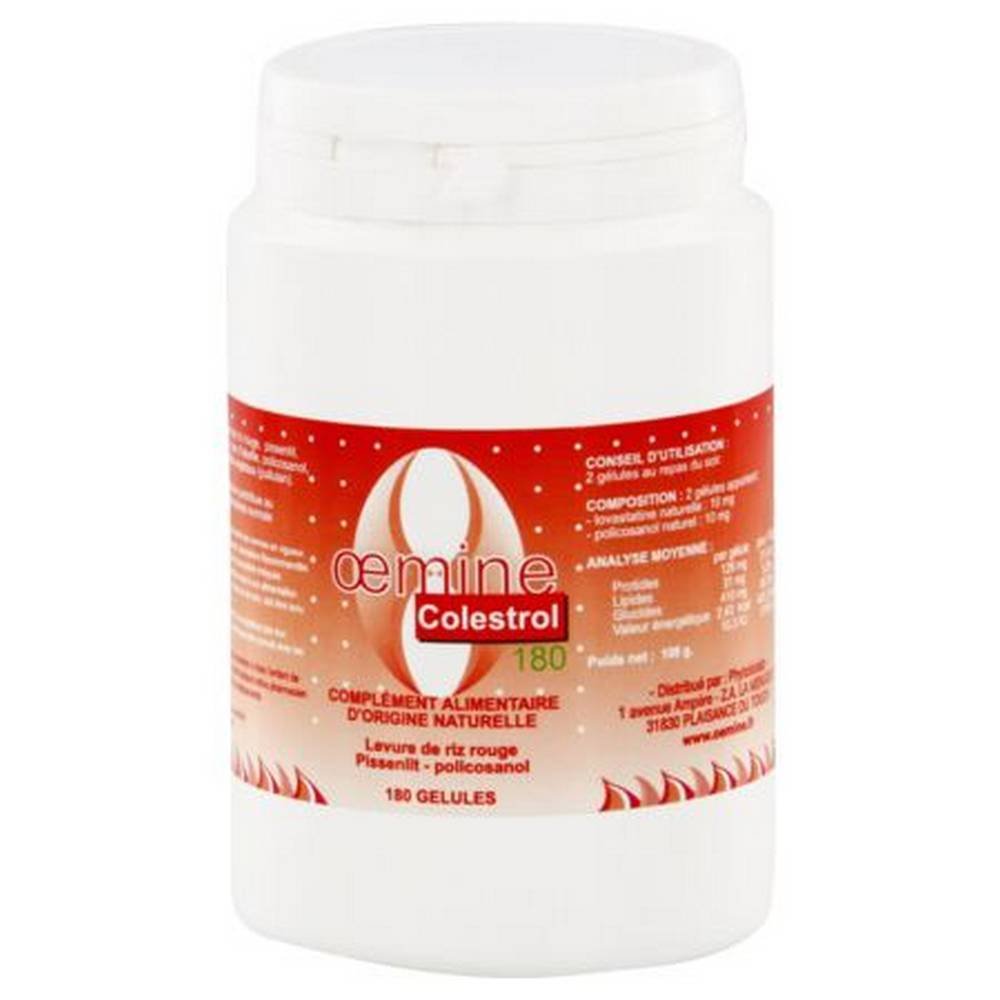 Heart and Circulation Oemine Colesterol, 180 Capsules — Cœur et Circulation Oemine Colesterol