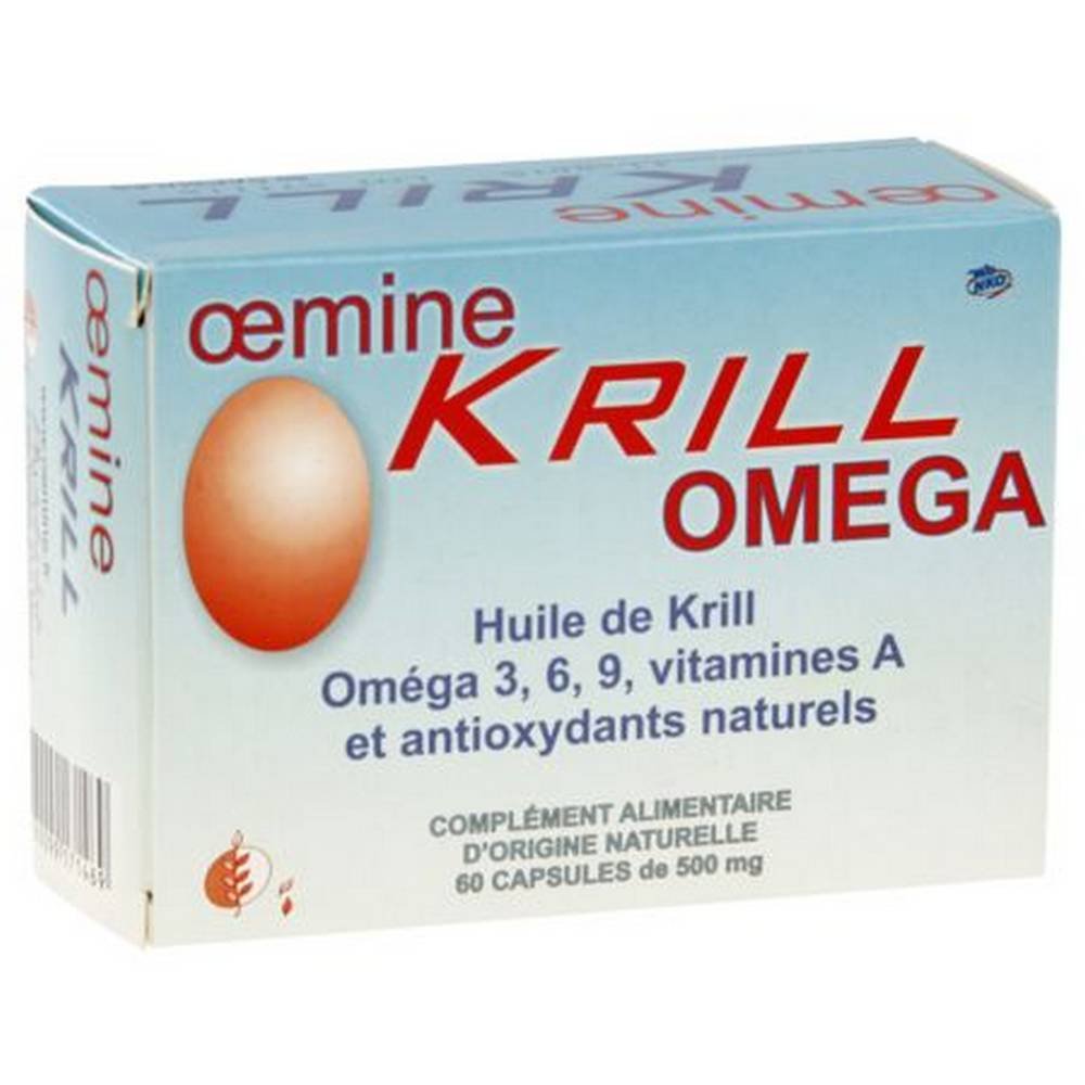 Heart and Circulation Oemine Krill NKO 500 mg, 60 Capsules — Cœur et Circulation Oemine Krill NKO 500 mg Boîte 60