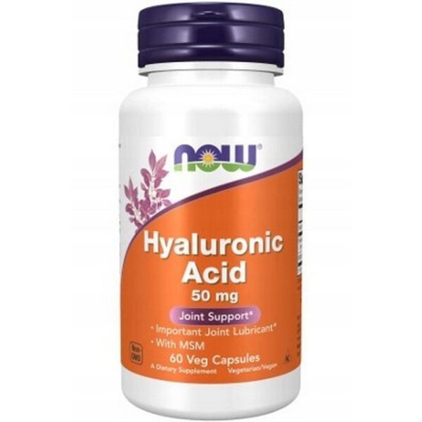 NOW Foods Hyaluronic Acid MSM 50 mg 60 Capsules