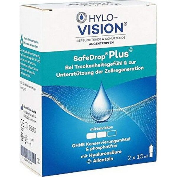 Hylo-Vision SafeDrop Plus eye drops, 20 ml (2×10 ml) — Hylo-Vision SafeDrop Plus Augentropfen, 20 ml (2×10 ml)