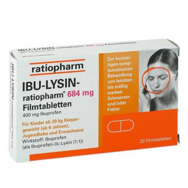 Ibu-Lysin Ratiopharm 684 mg Film-Coated Tablets 20 pcs