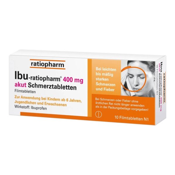 IBU-Ratiopharm 400 mg Acute Pain Film-Coated Tablets 10 pcs
