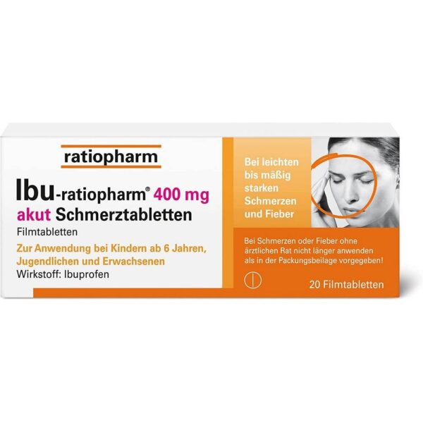 IBU-Ratiopharm 400 mg Acute Pain Film-Coated Tablets 20 pcs
