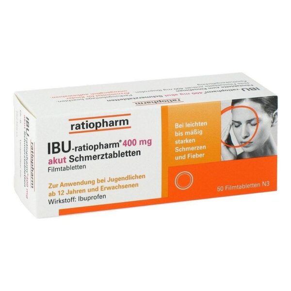 IBU-Ratiopharm 400 mg Acute Pain Film-Coated Tablets 50 pcs