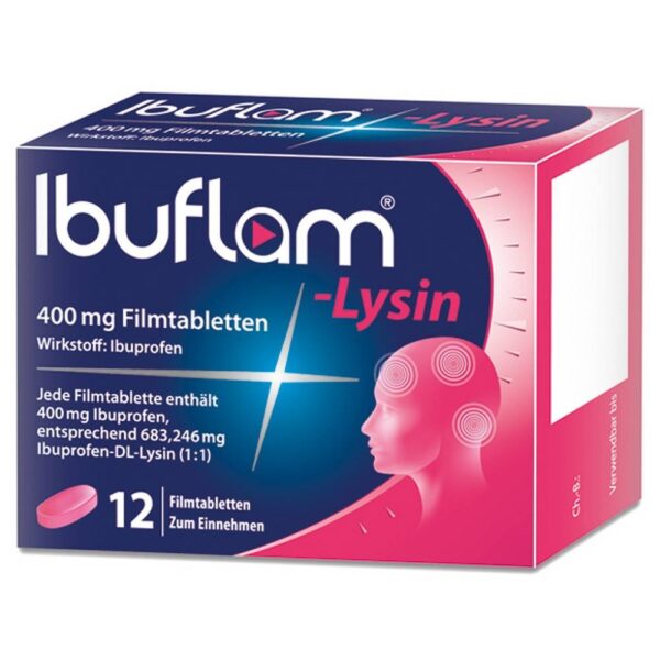 Ibuflam Lysine 400 mg Film-Coated Tablets 12 pcs