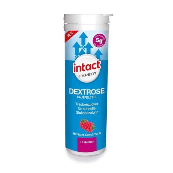 INTACT Expert Dextrose Chewable Tablets Raspberry 8 Pieces