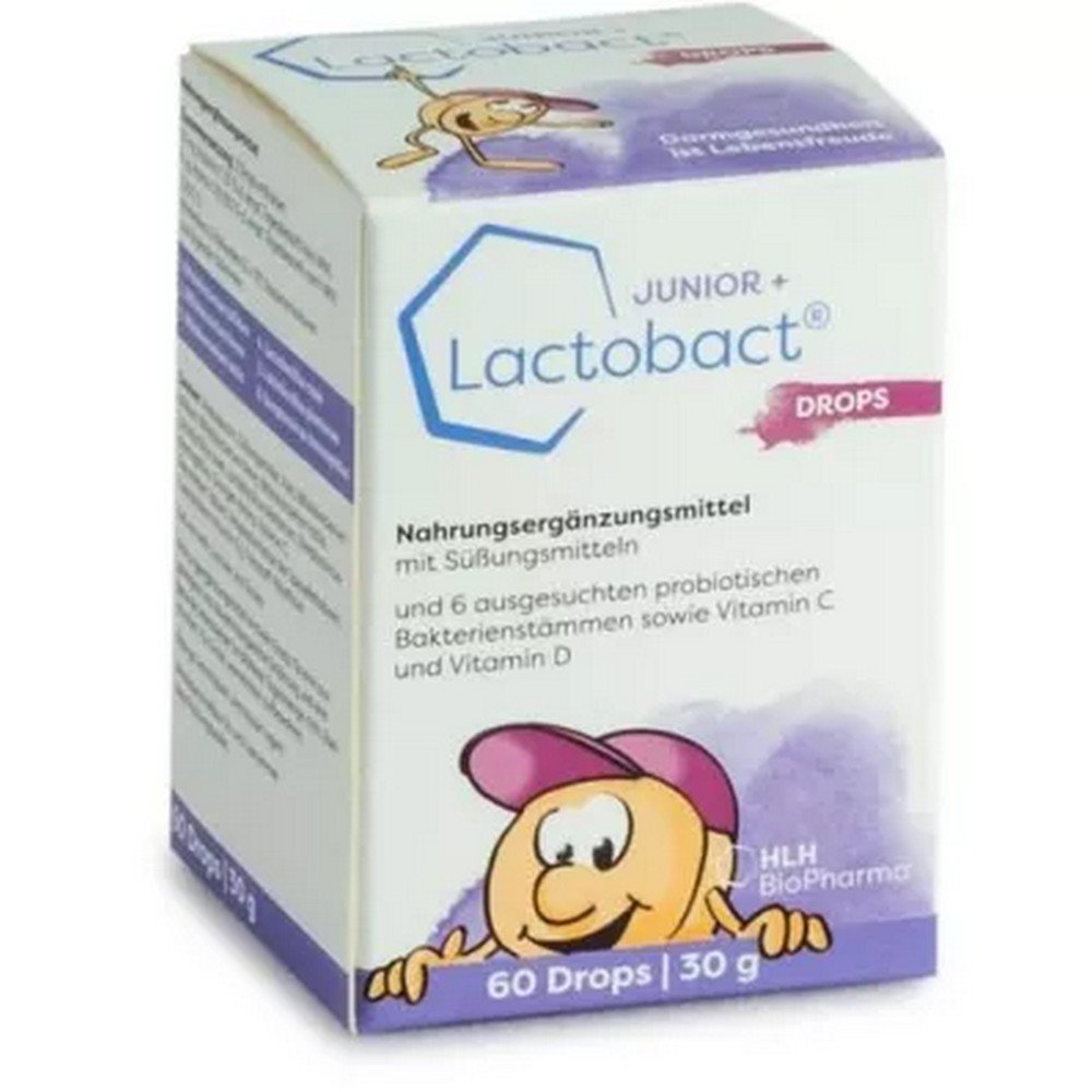 Lactobact Junior Drops Lollipops 60 pcs