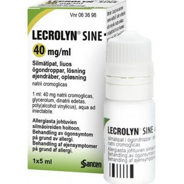 Lecrolyn 40 mg/ml eye drops 10 ml