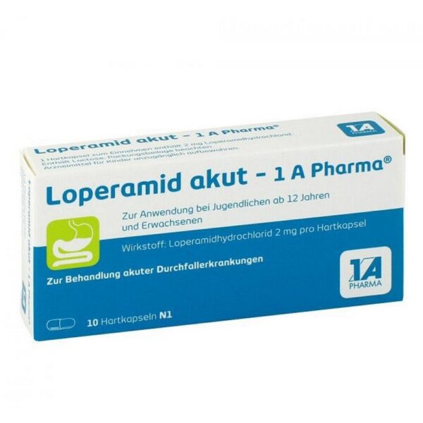 Loperamid Acute 1A Pharma Hard Capsules 10 pcs