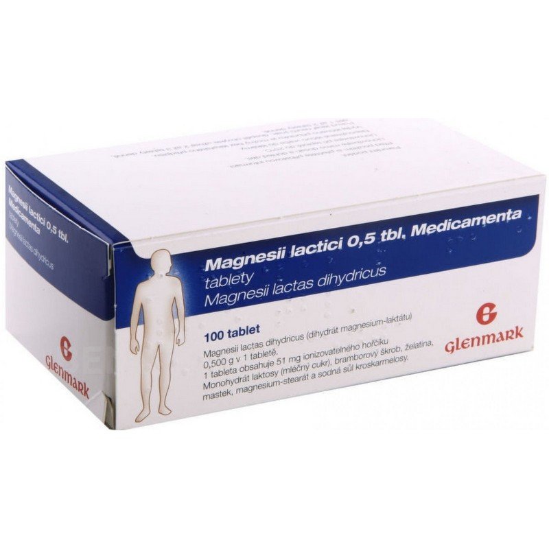 Magnesii Lactici 0.5 g tablets 100 pcs