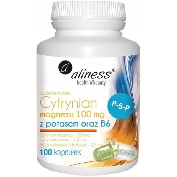 Aliness Magnesium Citrate 100 mg with Potassium 150 mg B6