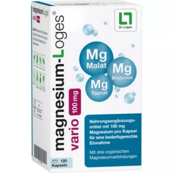 Magnesium Loges Vario 100 mg Capsules 120 Pieces
