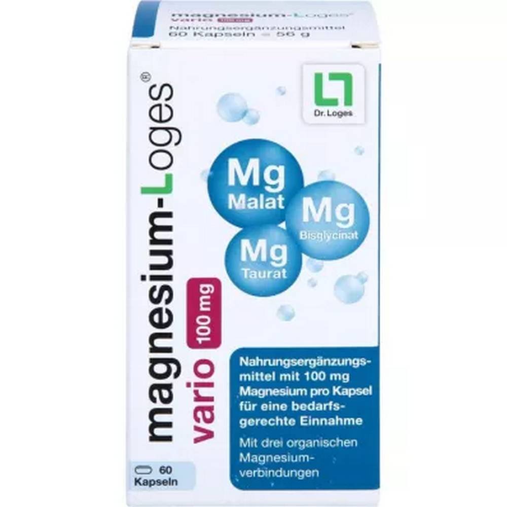 Magnesium Loges Vario 100 mg Capsules 60 Pieces