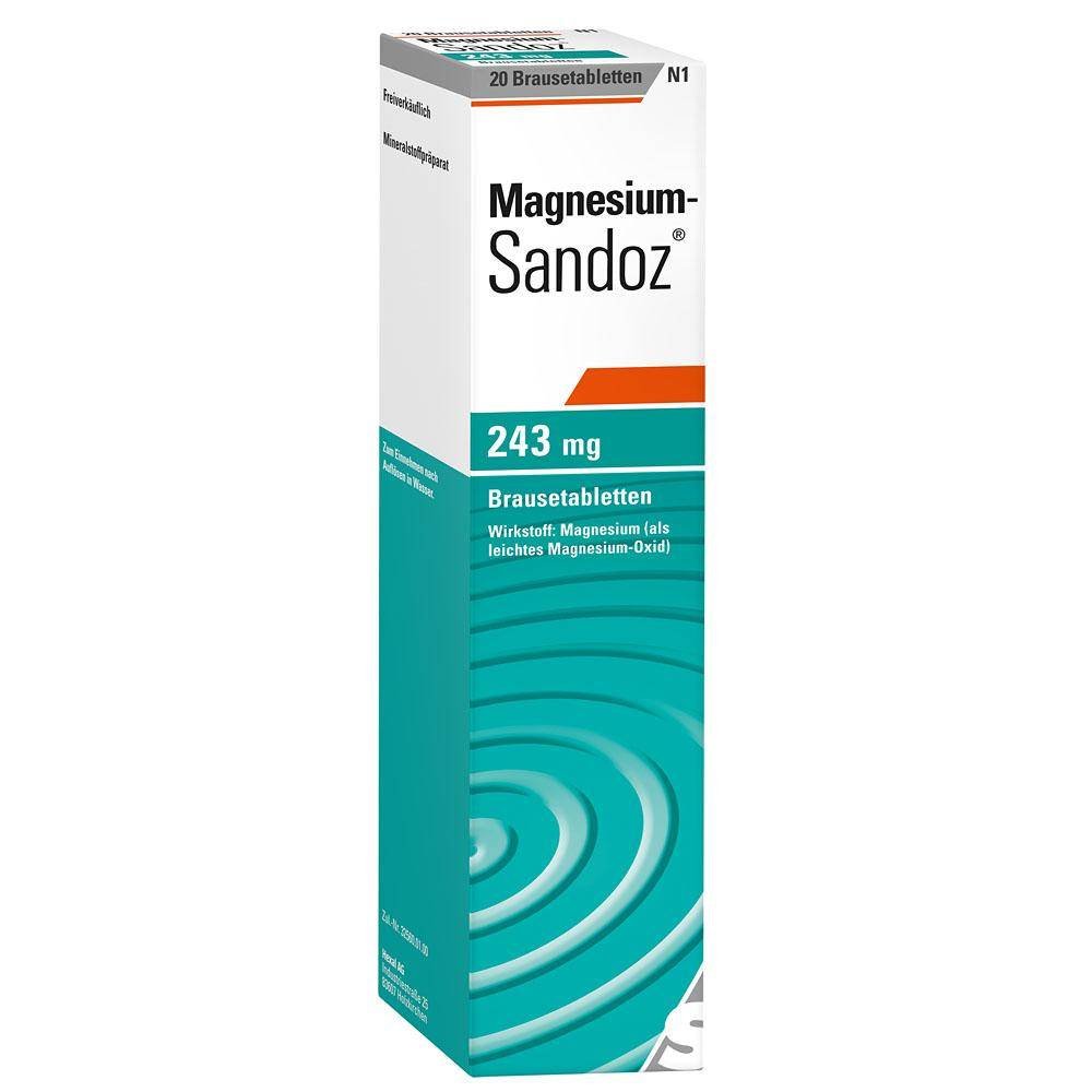 Magnesium Sandoz 243 mg Effervescent Tablets 20 pcs