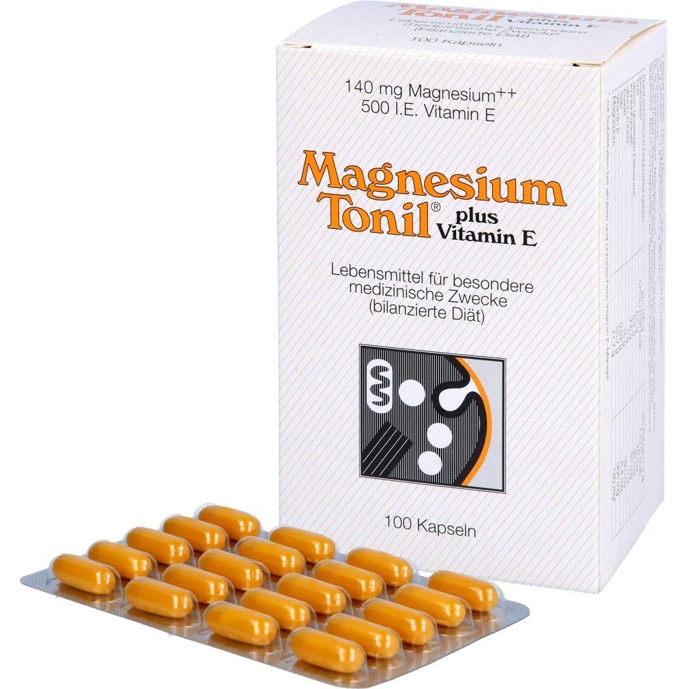 MAGNESIUM TONIL Plus Vitamin E Capsules 100 Pieces