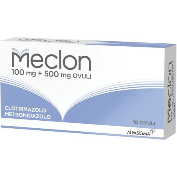 Meclon Vaginal Ovules 100mg + 500mg 10 pcs