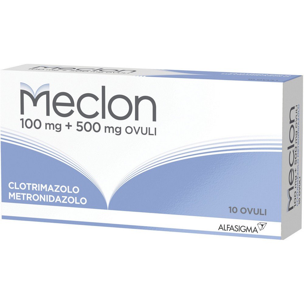 Meclon Vaginal Ovules 100mg + 500mg 10 pcs