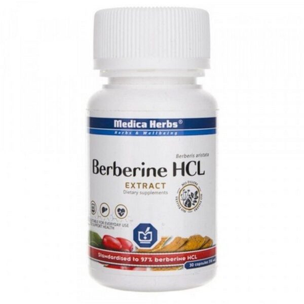 Medica Herbs Berberine HCL Extract 516 mg 30 Capsules