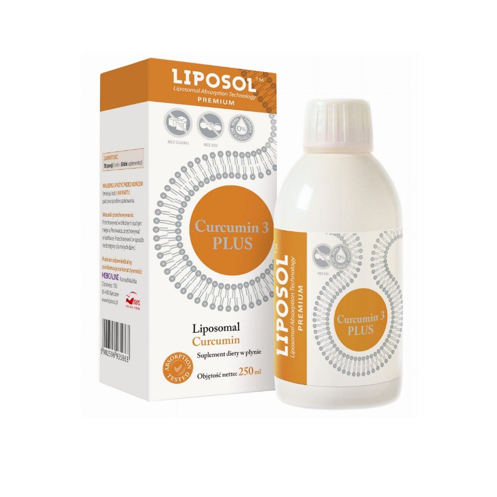 Medicaline Liposol Liposomal Curcumin C3 Complex 170 mg Turmeric Extract 95% 250 ml