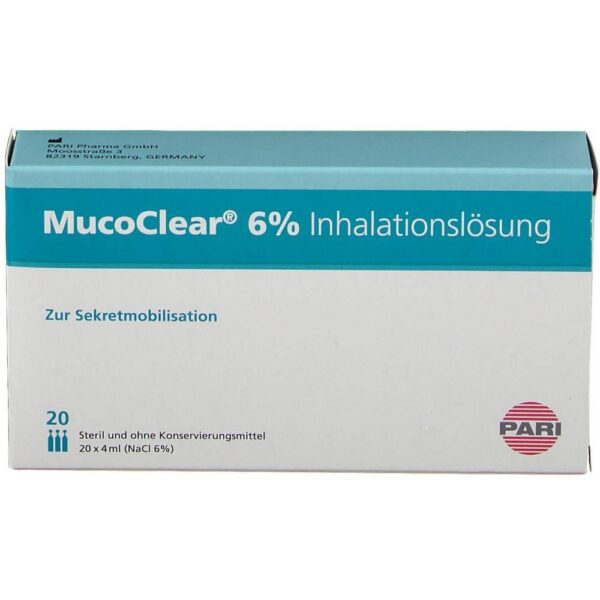 Mucoclear 6% NaCl Inhalation Solution 20 × 4 ml (Pari GmbH)