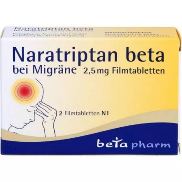 Naratriptan Beta for Migraines 2.5 mg Tablets pcs