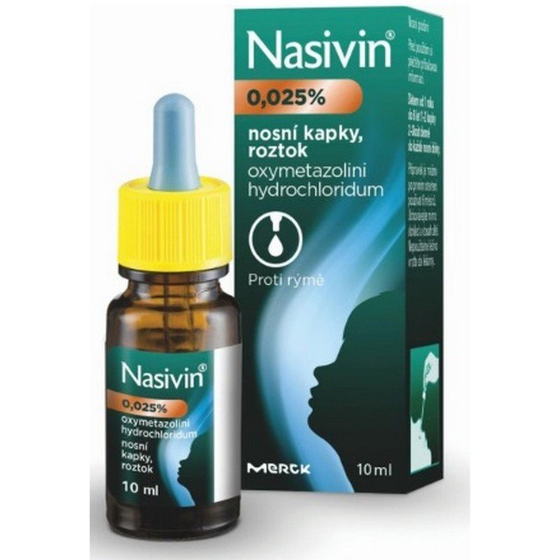 Nazivin 0.025% (0.25 mg/ml) nasal drops 10 ml