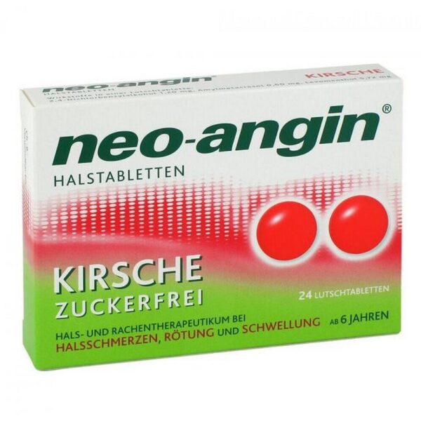 Neo-Angin Throat Lozenges Cherry 24 pcs