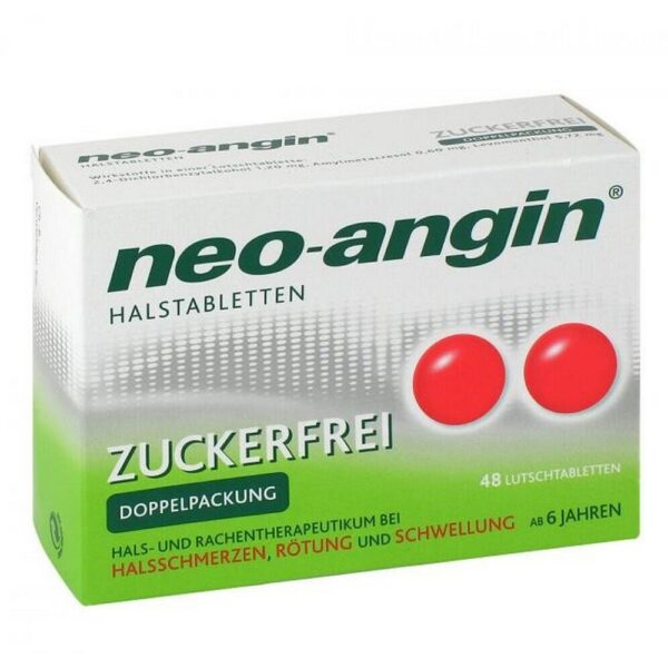 Neo-Angin Throat Lozenges Sugar-Free 48 pcs