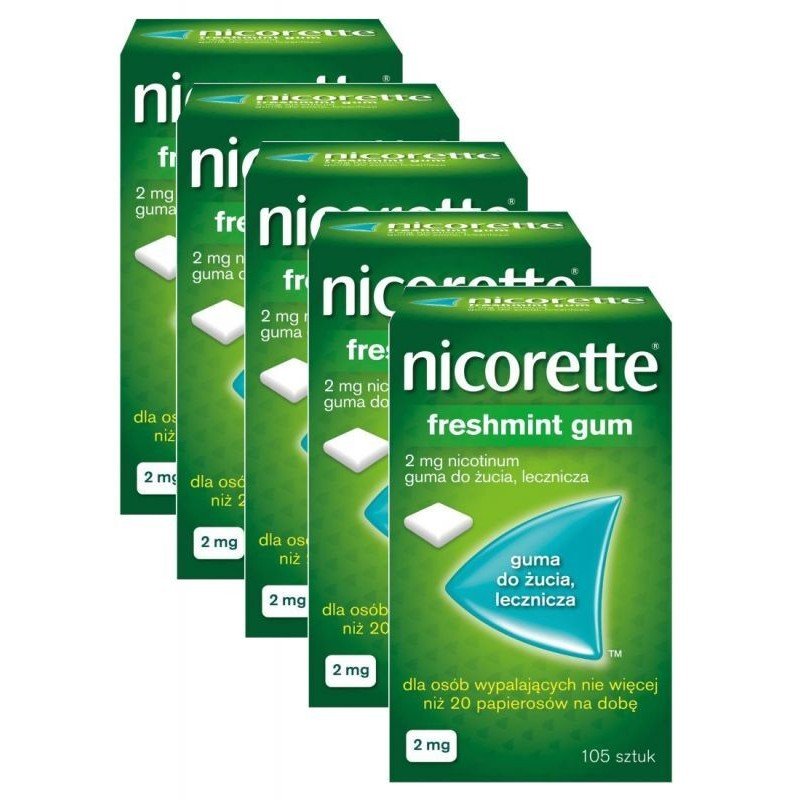 Nicorette Classic Gum 2 mg 5 × 105 pcs