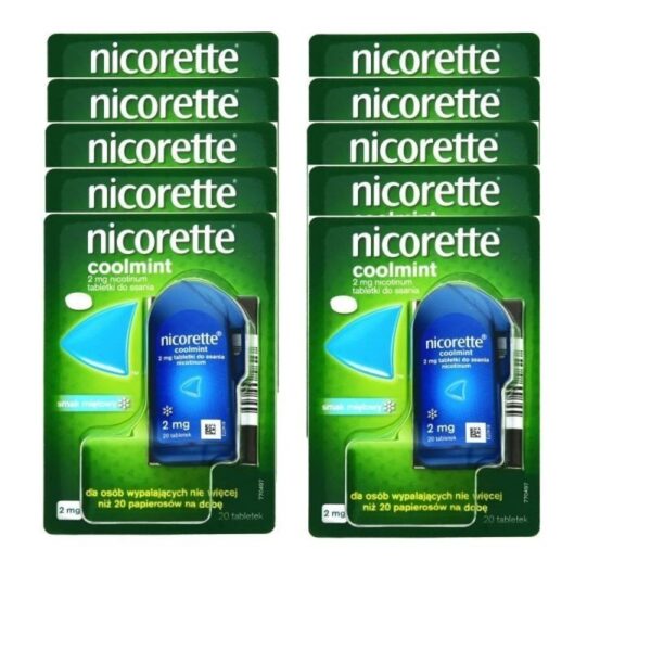 Nicorette Cool mint 2 mg, 10 x 20 tablets