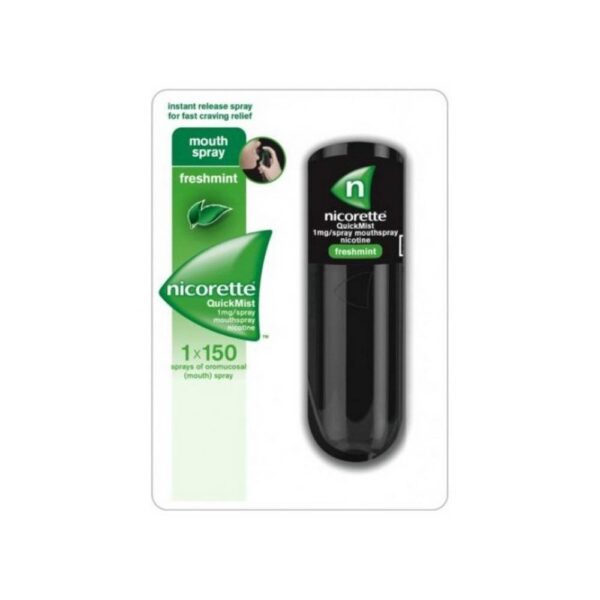 Nicorette Quick Nicotine & Mint Spray (Stop Smoking Aid) — 13.2 ml