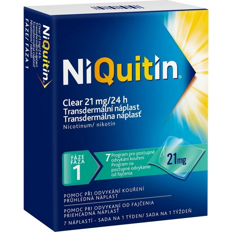 NiQuitin Clear 21 mg/24 h transdermal patches 7 pcs
