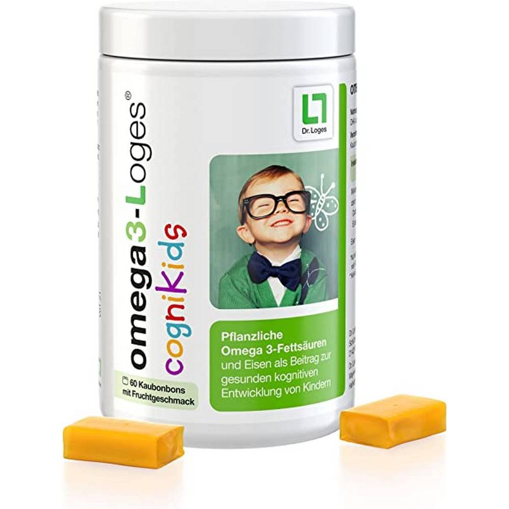 Omega3 Loges CogniKids Vegetable Chewy Dragees 60 Pieces