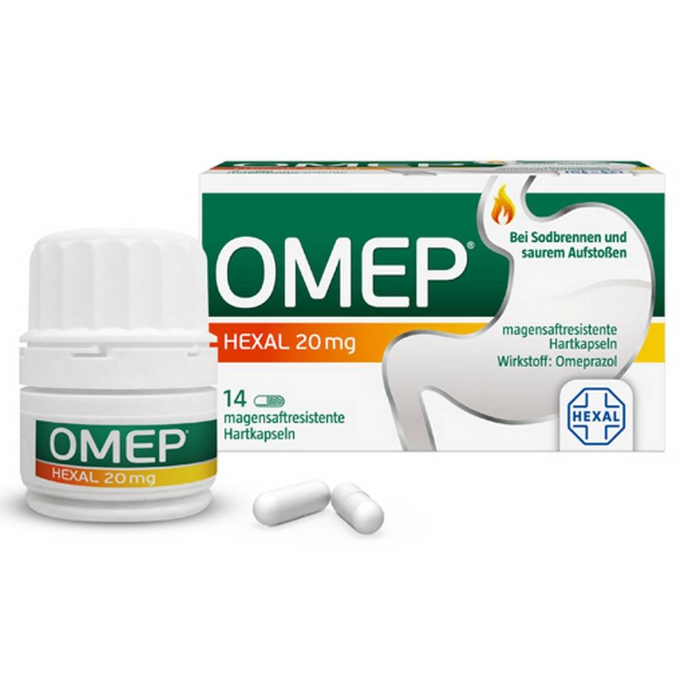 Omep Hexal 20 mg Gastro-Resistant Capsules 14 pcs