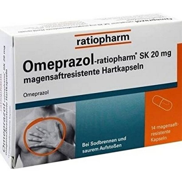 Omeprazol Ratiopharm SK 20 mg Gastro-Resistant Capsules 14 pcs