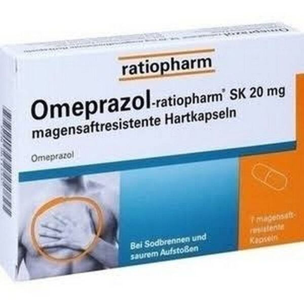 Omeprazol Ratiopharm SK 20 mg Gastro-Resistant Capsules 7 pcs