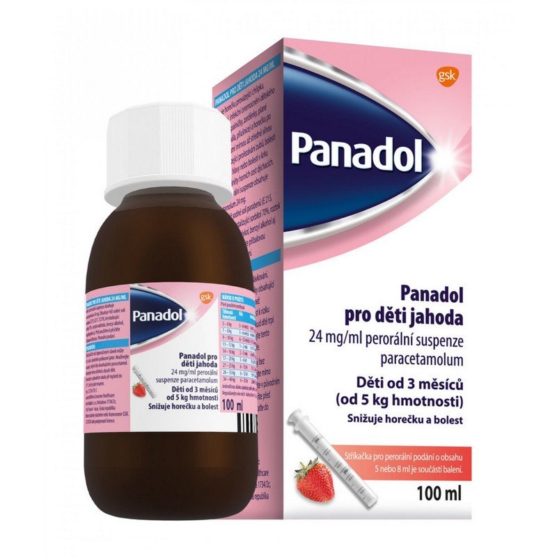 Panadol for Children 24 mg/ml Strawberry oral suspension 100 ml