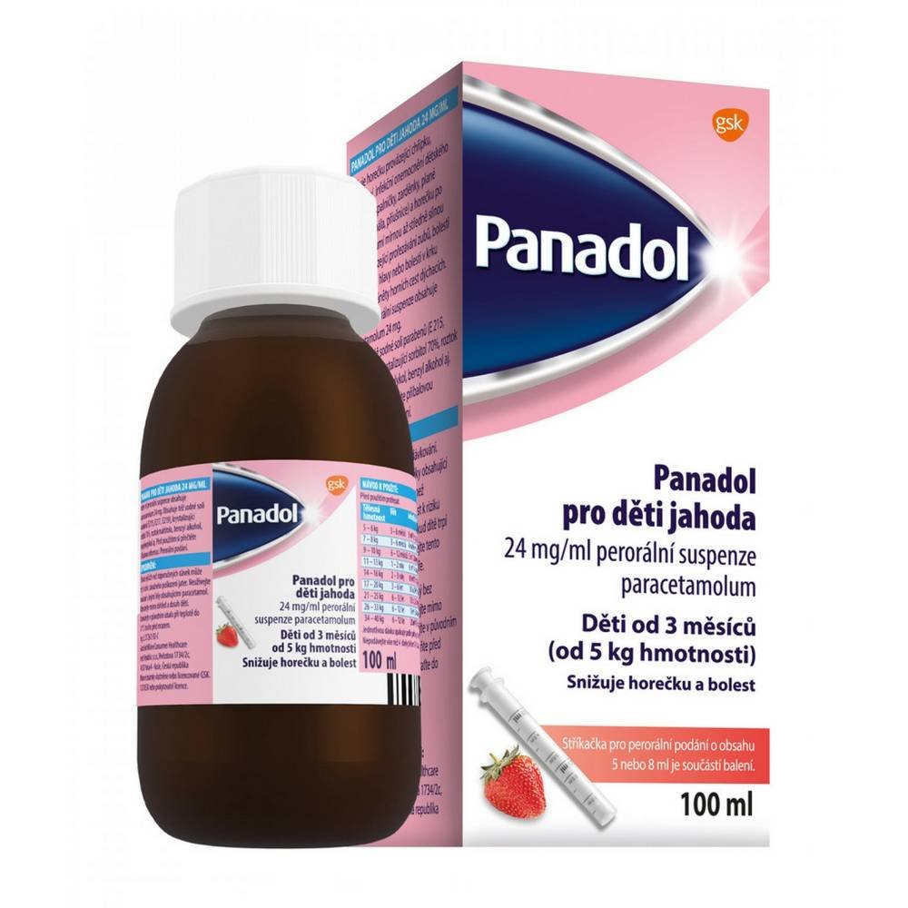 Panadol for Children Strawberry 24mg/ml Sirup 100ml + Spritze