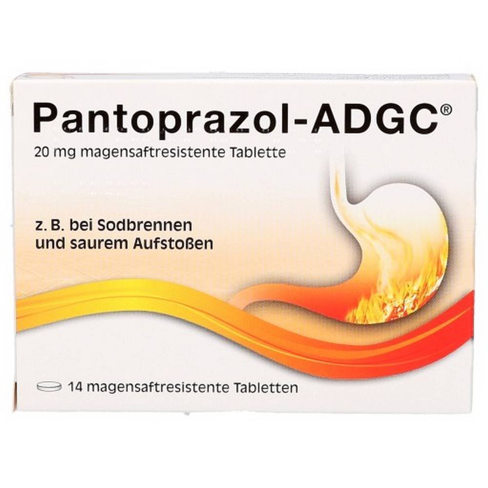 Pantoprazol ADGC 20 mg Gastro-Resistant Tablets 14 pcs