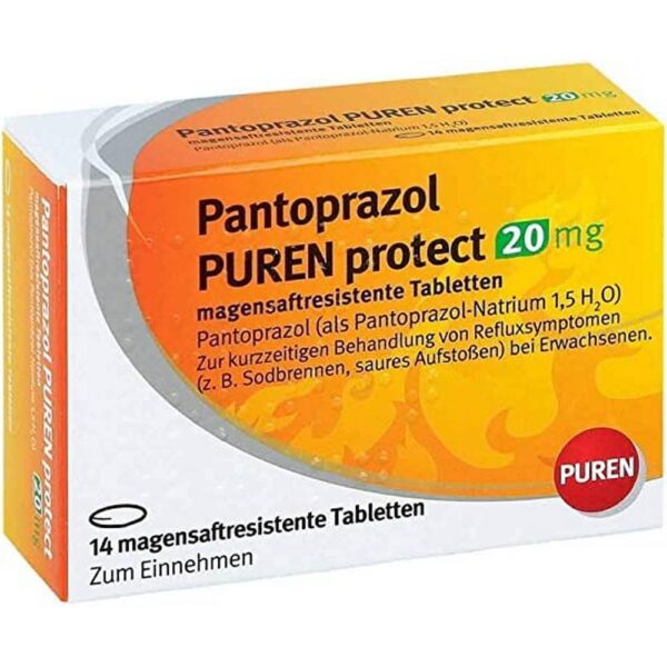 Pantoprazol Puren Protect 20 mg Gastro-Resistant Tablets 14 pcs