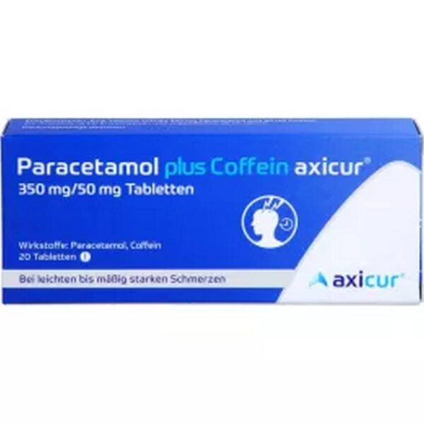 PARACETAMOL Plus Caffein Axicur 350 mg/50 mg — 20 pcs