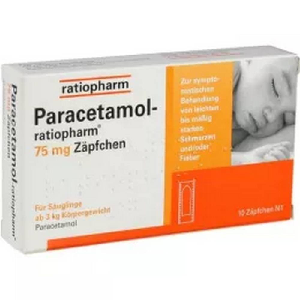 PARACETAMOL-ratiopharm 75 mg, 10 pcs