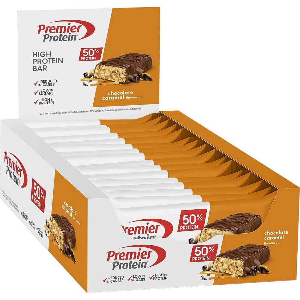 Premier Protein High Protein Bar Chocolate Caramel – 16x40 g