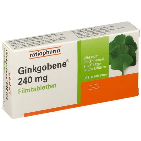 Ratiopharm Ginkgobene 240mg Film-Coated Tablets 30 pcs