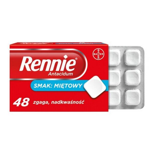 Rennie Antacid 680 mg + 80 mg Lozenges (Mint Flavour) 48 pcs