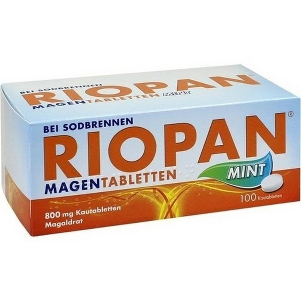 Riopan Stomach Tablets Mint 800 mg Chewable Tablets 100 pcs