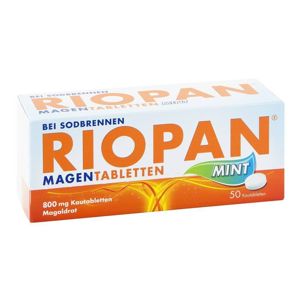 Riopan Stomach Tablets Mint 800 mg Chewable Tablets 50 pcs