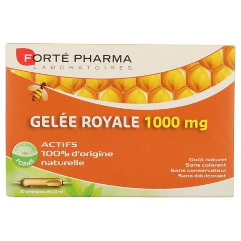 Forté Pharma Royal Jelly 1000 mg – Natural Energy Booster, 20 Vials